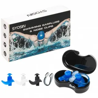Adulto Tappi per orecchie e tappanaso a clip per il nuoto Set da 3 X001DQFBZH