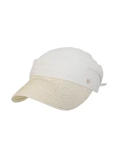 Berretto in tessuto beige