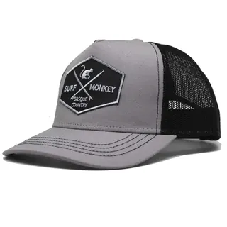 Cappellino Trucker - 5 Pannelli / Adulto / Taglia Unica (grigio Chiaro/nero) Cappellini