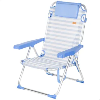 Sedia Da Spiaggia Pieghevole Aktive 48x60x90 Cm Max. 110 Kg 5 Posizioni Sedia Pieghevole