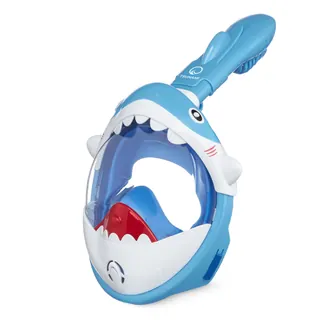 Maschera Snorkeling Integrale Bambini Panoramica Dry Top Tsunami Grigia Maschere