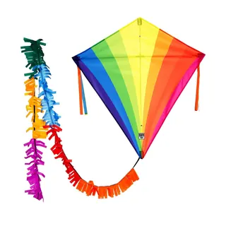 Aquilone Per Bambini Wolkensturmer Eddy Rainbow 1136 Rainbow 75 X 75 Cm Aquiloni Acrobatici