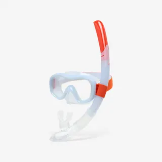 Kit Snorkeling Maschera Antiappanante E Boccaglio Adulto 100 Grigio Kit Snorkeling
