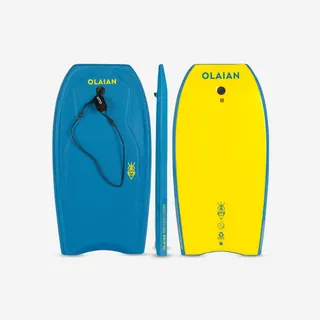 Bodyboard Bambini 100 Leash Polso Azzurro-giallo Bodyboard