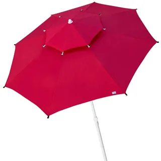 Aktive Ombrellone Da Spiaggia Grande Antivento Con 8 Stecche, 280 Cm, Rosso Parasole