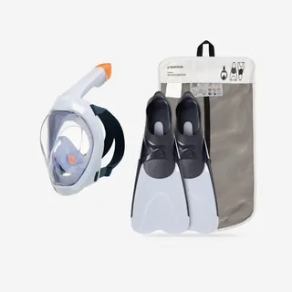 Kit Snorkeling Pinne Maschera Adulto Easybreath Kit Snorkeling