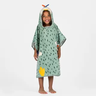 Poncho Piscina Baby/bambini Pappagallo Verde Poncho