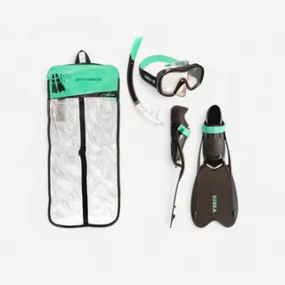 Kit Snorkeling Adulto R'gomoove Nero-verde Kit Snorkeling